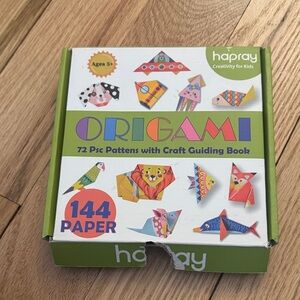 Origami Kit for Kids - Green Box with Colorful Papers